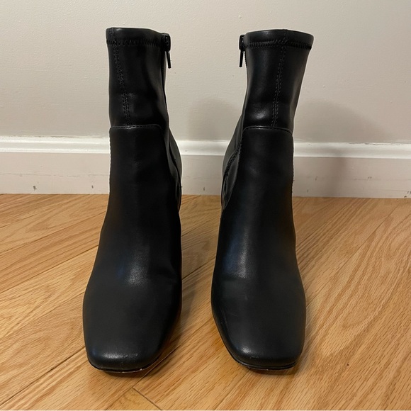 Express Faux Leather Block Heel Ankle Booties, Black, Size 7, EUC - Picture 11 of 16